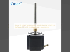 Hybrydowy silnik krokowy Nema 34 z hamulcem 24 V DC 4,5 Nm Duży, wytrzymały CE RoHS Certyfikat firmy Casun Motor
