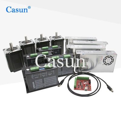 Dobra cena Nema 23 CNC Kits 4 Oś 12N.M Stepper Motor Driver Power Supply Mach3 Do maszyny CNC W Internecie
